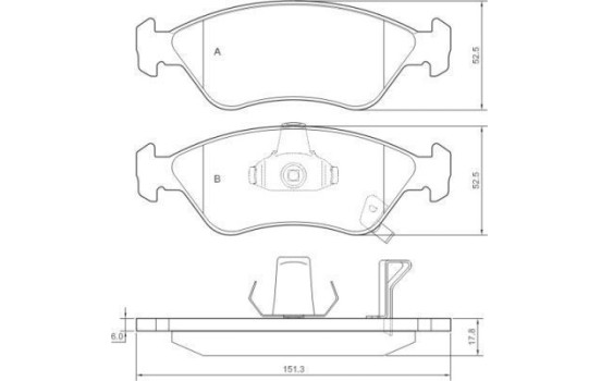 Kit de plaquettes de frein, frein à disque 37018 ABS