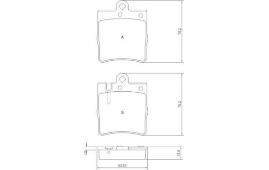 Kit de plaquettes de frein, frein à disque 37022 ABS, Image 2