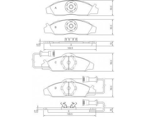 Kit de plaquettes de frein, frein à disque 37028 ABS, Image 3