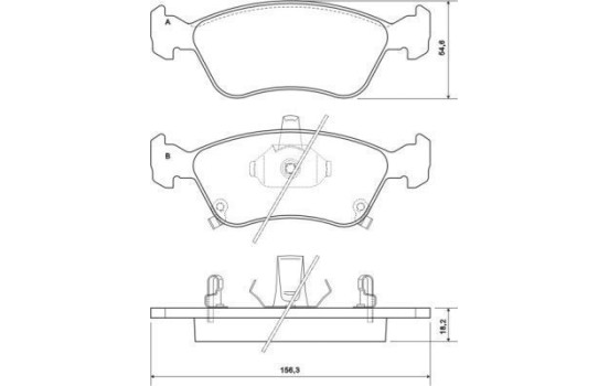 Kit de plaquettes de frein, frein à disque 37029 ABS, Image 3