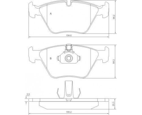 Kit de plaquettes de frein, frein à disque 37036 ABS, Image 2