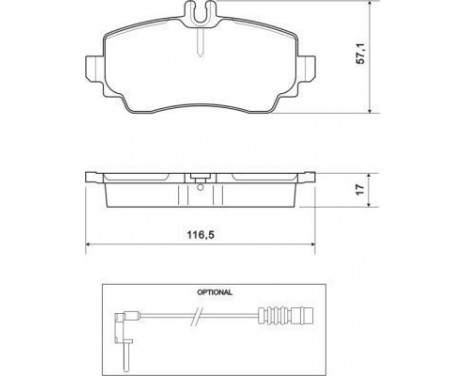 Kit de plaquettes de frein, frein à disque 37078 ABS, Image 2