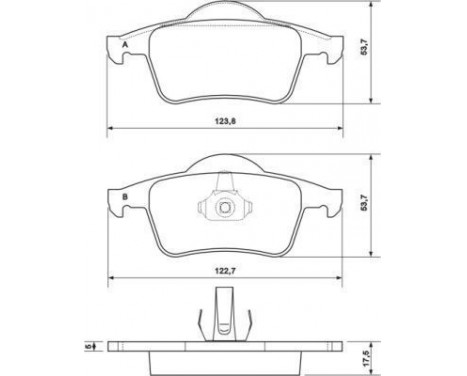 Kit de plaquettes de frein, frein à disque 37098 ABS, Image 2