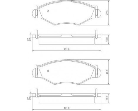 Kit de plaquettes de frein, frein à disque 37105 ABS, Image 2