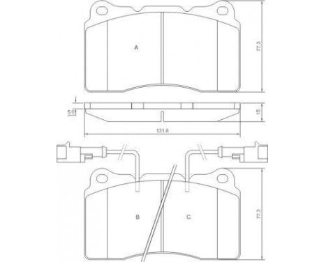 Kit de plaquettes de frein, frein à disque 37106 ABS, Image 2