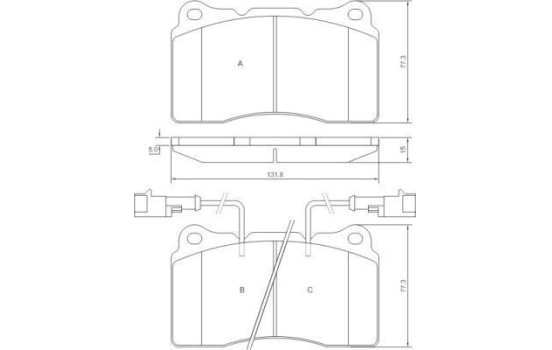 Kit de plaquettes de frein, frein à disque 37106 ABS, Image 2