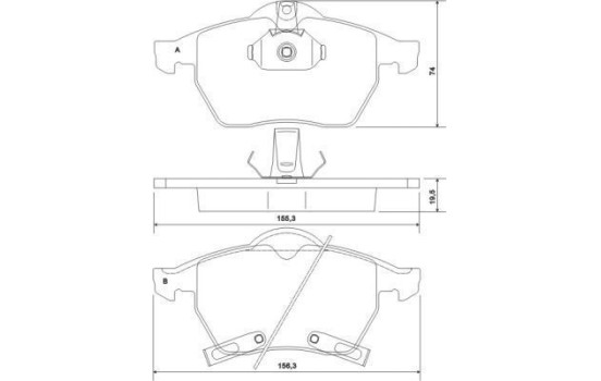 Kit de plaquettes de frein, frein à disque 37116 ABS, Image 2