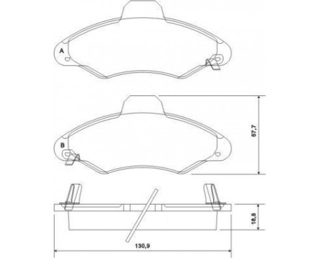 Kit de plaquettes de frein, frein à disque 37127 ABS, Image 2