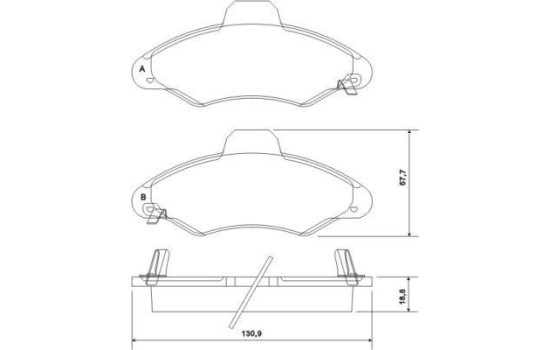 Kit de plaquettes de frein, frein à disque 37127 ABS, Image 2