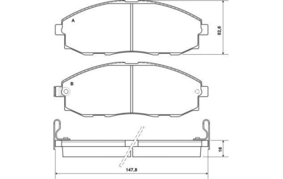 Kit de plaquettes de frein, frein à disque 37130 ABS, Image 3