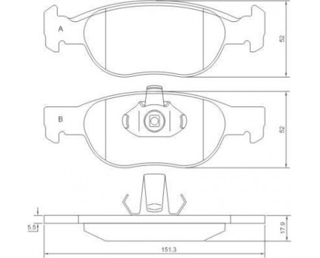 Kit de plaquettes de frein, frein à disque 37132 ABS, Image 2