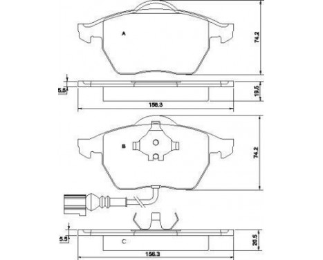 Kit de plaquettes de frein, frein à disque 37133 ABS, Image 2