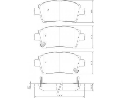 Kit de plaquettes de frein, frein à disque 37134 ABS, Image 2