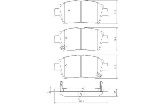 Kit de plaquettes de frein, frein à disque 37134 ABS, Image 2
