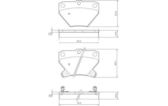 Kit de plaquettes de frein, frein à disque 37136 ABS, Image 2