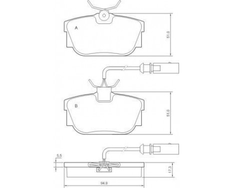 Kit de plaquettes de frein, frein à disque 37142 ABS, Image 2