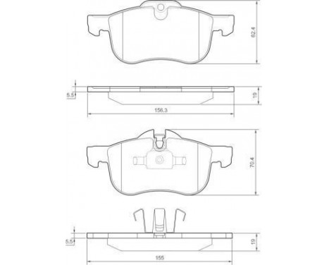 Kit de plaquettes de frein, frein à disque 37151 ABS, Image 2