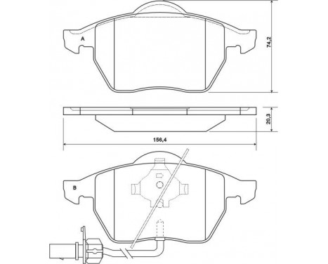 Kit de plaquettes de frein, frein à disque 37156 ABS, Image 2