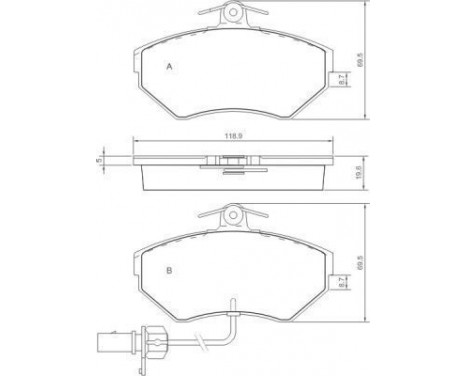 Kit de plaquettes de frein, frein à disque 37160 ABS, Image 2