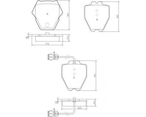 Kit de plaquettes de frein, frein à disque 37162 ABS, Image 2