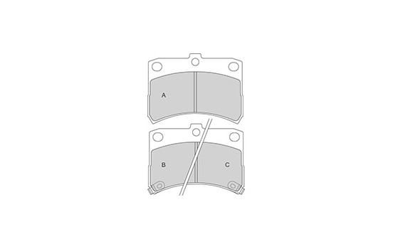 Kit de plaquettes de frein, frein à disque 37168 ABS, Image 3