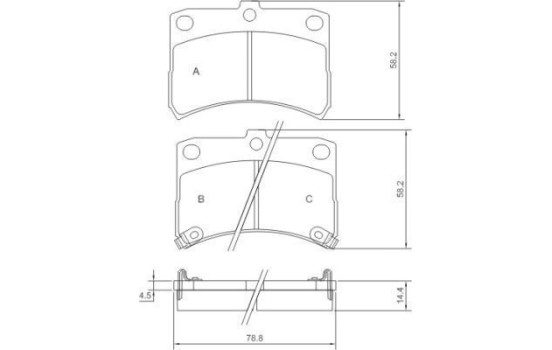 Kit de plaquettes de frein, frein à disque 37168 ABS, Image 2