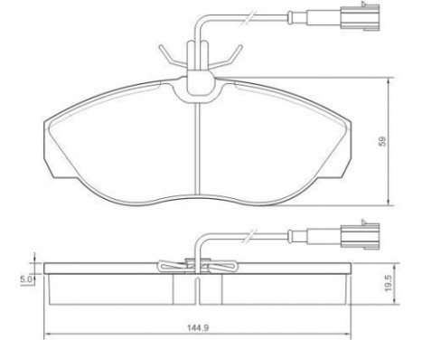 Kit de plaquettes de frein, frein à disque 37172 ABS, Image 2