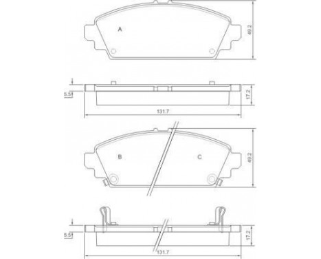 Kit de plaquettes de frein, frein à disque 37177 ABS, Image 3