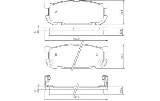 Kit de plaquettes de frein, frein à disque 37190 ABS, Image 2