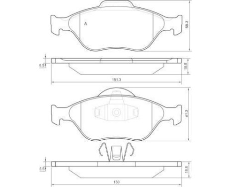 Kit de plaquettes de frein, frein à disque 37195 ABS, Image 2