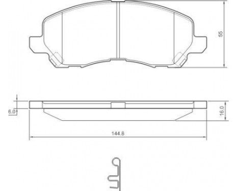 Kit de plaquettes de frein, frein à disque 37202 ABS, Image 2