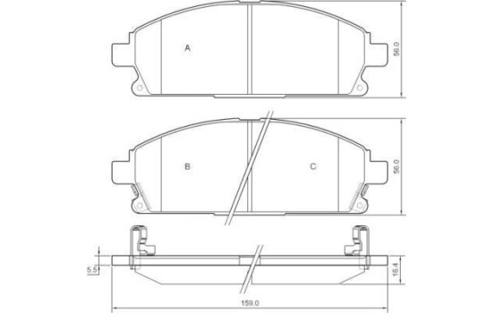 Kit de plaquettes de frein, frein à disque 37209 ABS, Image 2