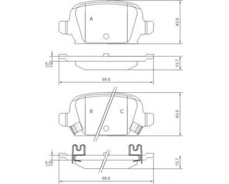 Kit de plaquettes de frein, frein à disque 37212 ABS, Image 2