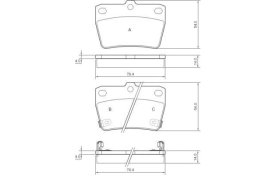 Kit de plaquettes de frein, frein à disque 37227 ABS, Image 3