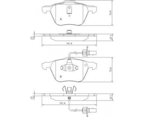 Kit de plaquettes de frein, frein à disque 37240 ABS, Image 2