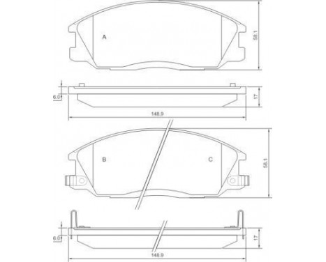 Kit de plaquettes de frein, frein à disque 37242 ABS, Image 2