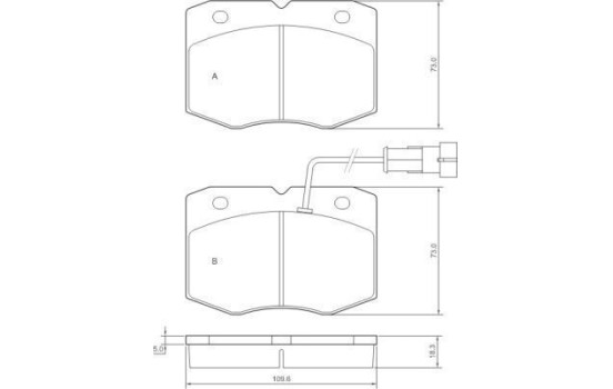 Kit de plaquettes de frein, frein à disque 37265 ABS, Image 2