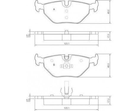 Kit de plaquettes de frein, frein à disque 37267 ABS, Image 2