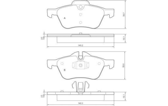 Kit de plaquettes de frein, frein à disque 37279 ABS, Image 3
