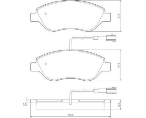 Kit de plaquettes de frein, frein à disque 37281 ABS, Image 2