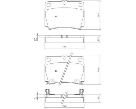 Kit de plaquettes de frein, frein à disque 37284 ABS, Image 3