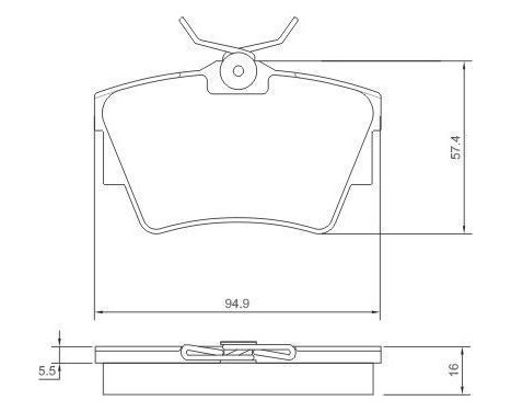 Kit de plaquettes de frein, frein à disque 37288 ABS, Image 2