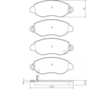 Kit de plaquettes de frein, frein à disque 37294 ABS, Image 3