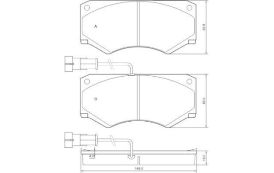 Kit de plaquettes de frein, frein à disque 37295 ABS, Image 2