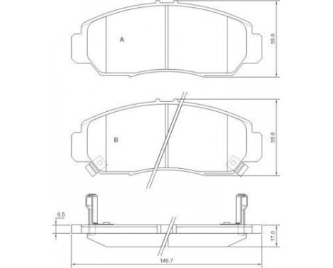 Kit de plaquettes de frein, frein à disque 37312 ABS, Image 3