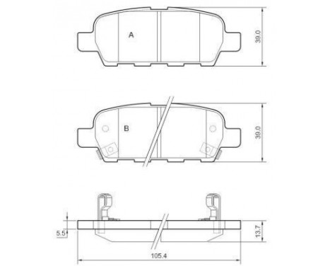 Kit de plaquettes de frein, frein à disque 37321 ABS, Image 2