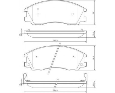 Kit de plaquettes de frein, frein à disque 37323 ABS, Image 3