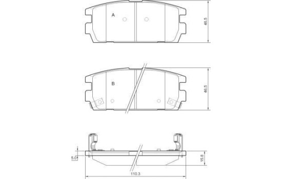 Kit de plaquettes de frein, frein à disque 37324 ABS, Image 2