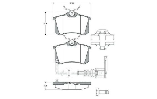 Kit de plaquettes de frein, frein à disque 37334 ABS, Image 2