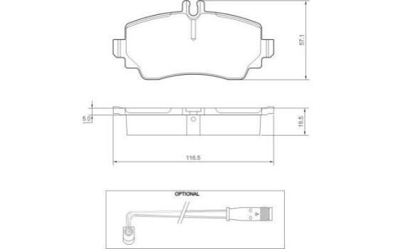 Kit de plaquettes de frein, frein à disque 37336 ABS, Image 2